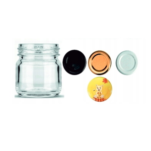 1x 40ml Słoik słoiczek szklany mały na miód dżem świeczki przyprawy zakrętka do wyboru